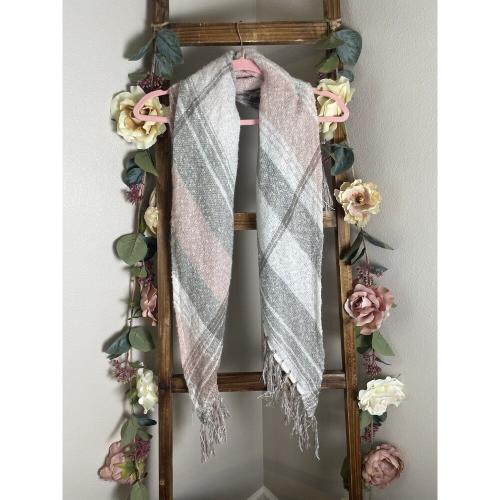 Altard State Plaid Fringe Scarf - Soft Cozy Wrap Shawl NWT